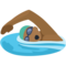 Person Swimming - Medium Black emoji on Facebook